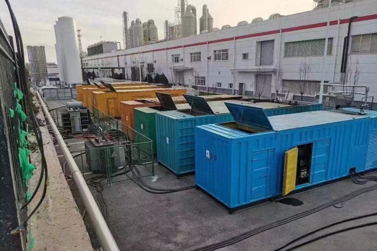 金安发电机租赁施工现场